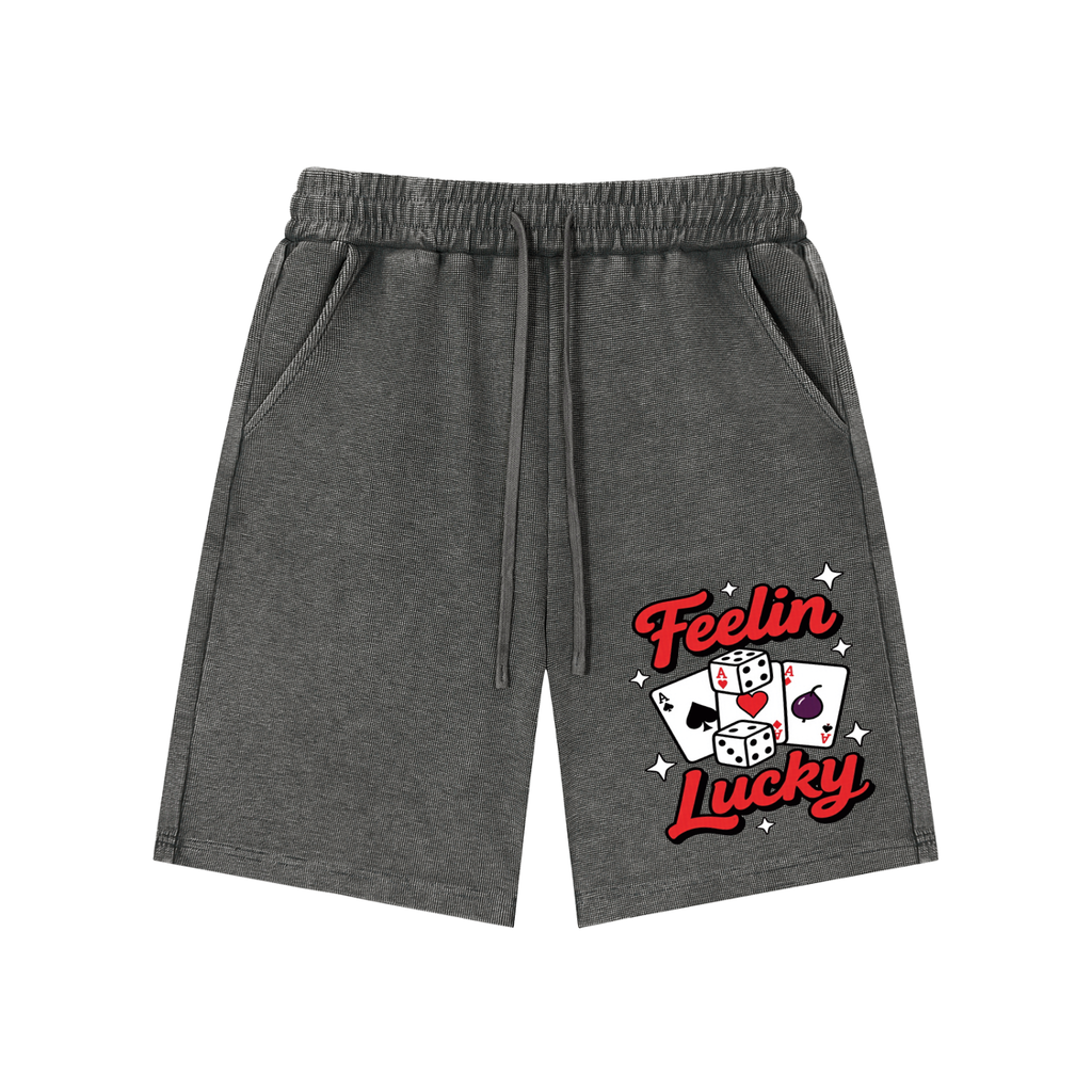 Mineral Wash Waffle Knit Shorts