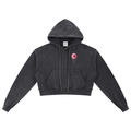 Verwaschener Cropped Hoodie