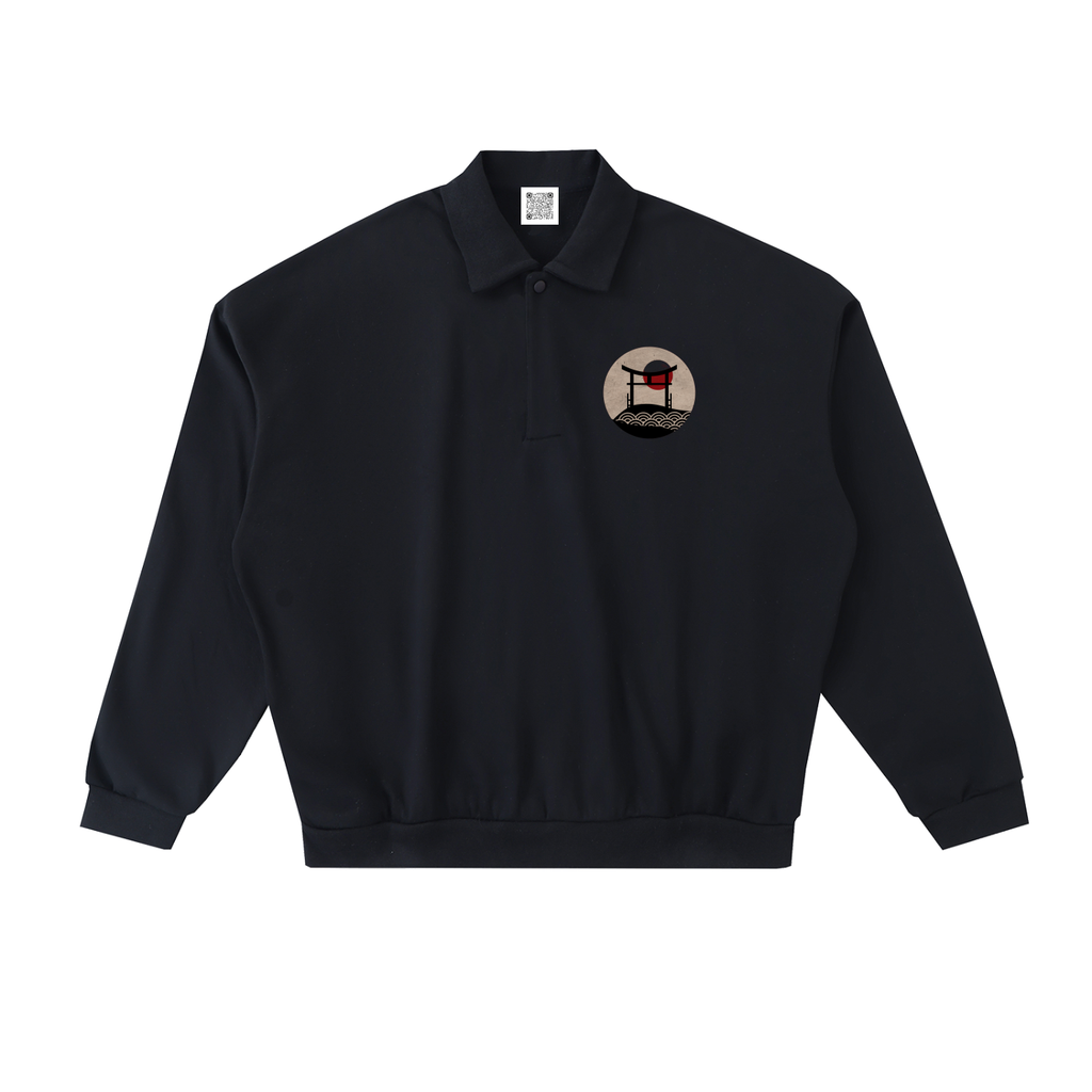 Polo sweat en molleton épais
