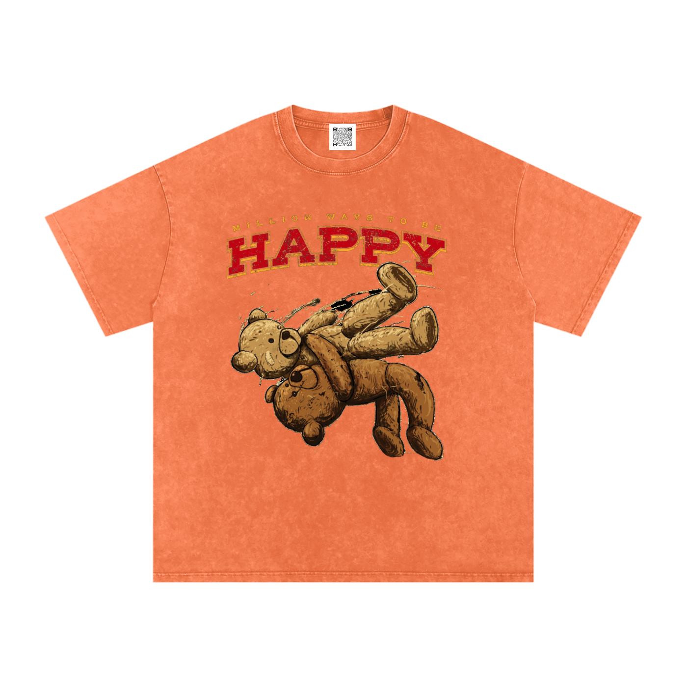 Snow Washed Oversized Baumwoll-T-Shirt