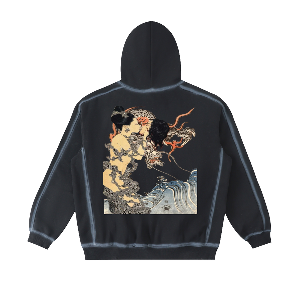 Sonnengebleichter Fleece-Hoodie