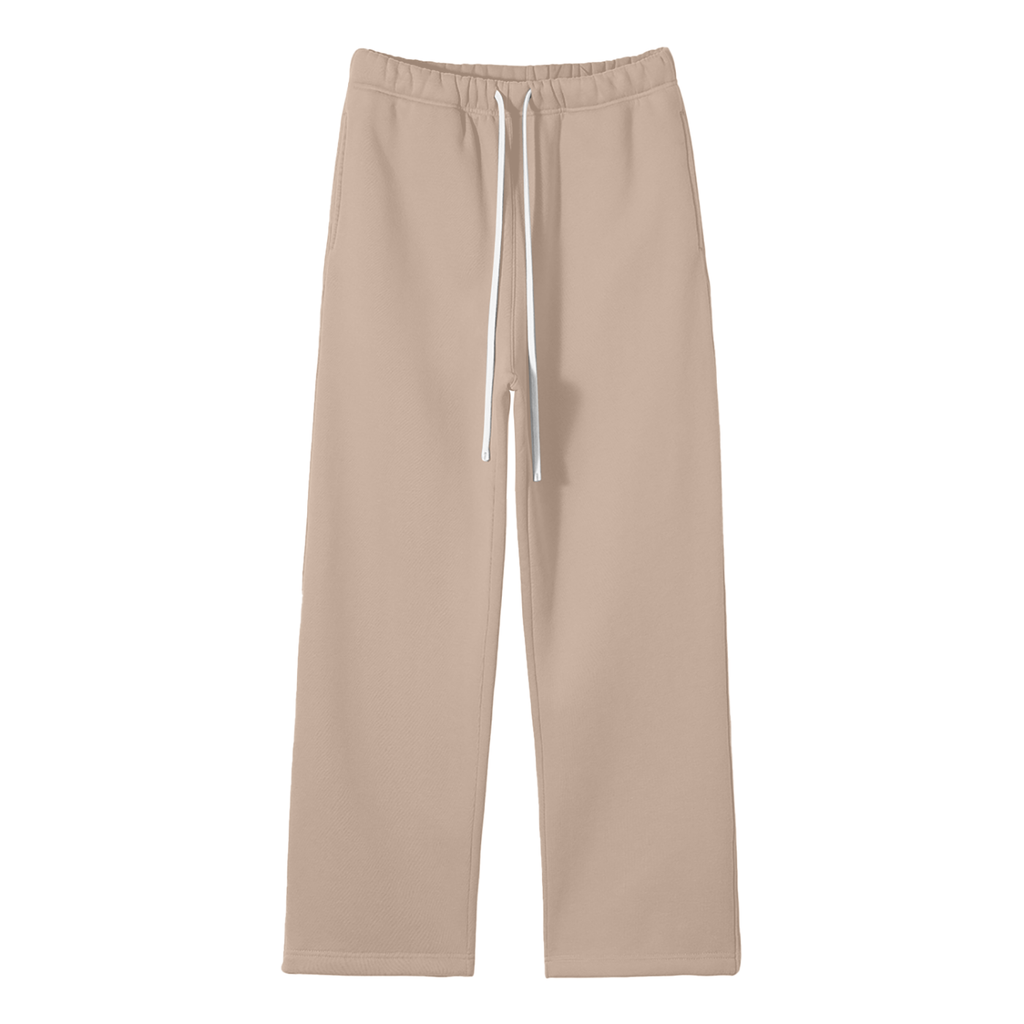 Unisex-Fleecehose mit geradem Bein in Unifarben