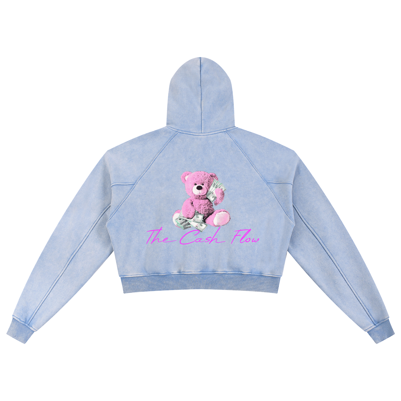 Verwaschener Cropped Hoodie