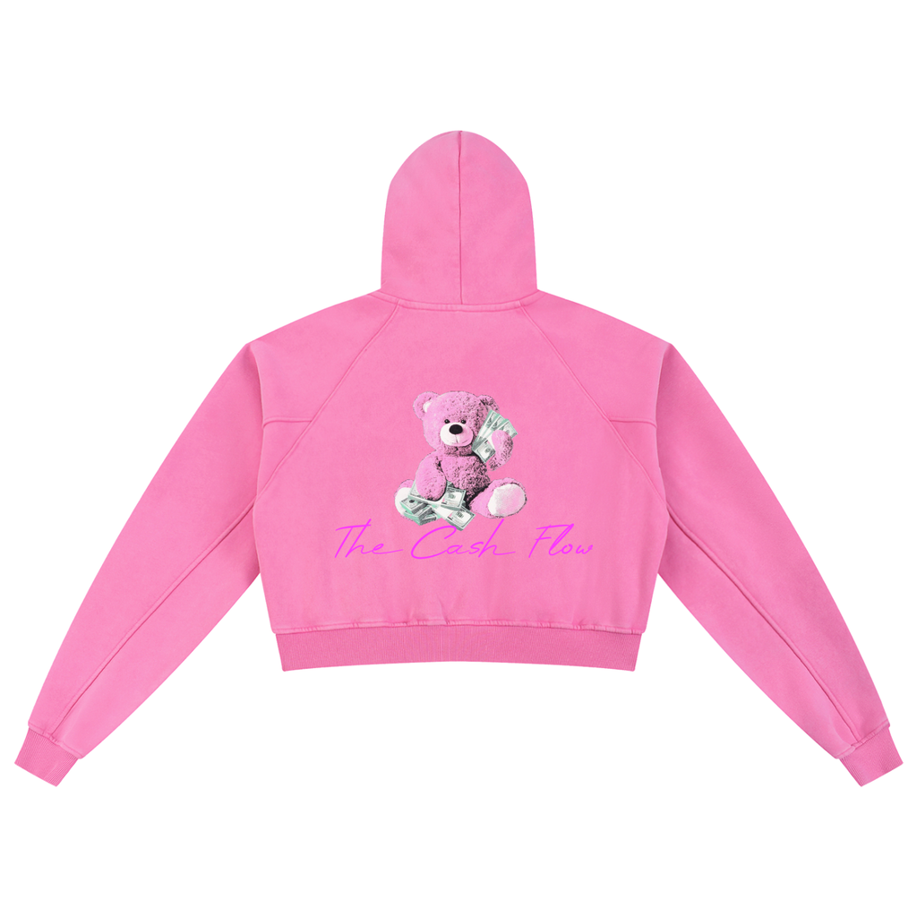 Verwaschener Cropped Hoodie