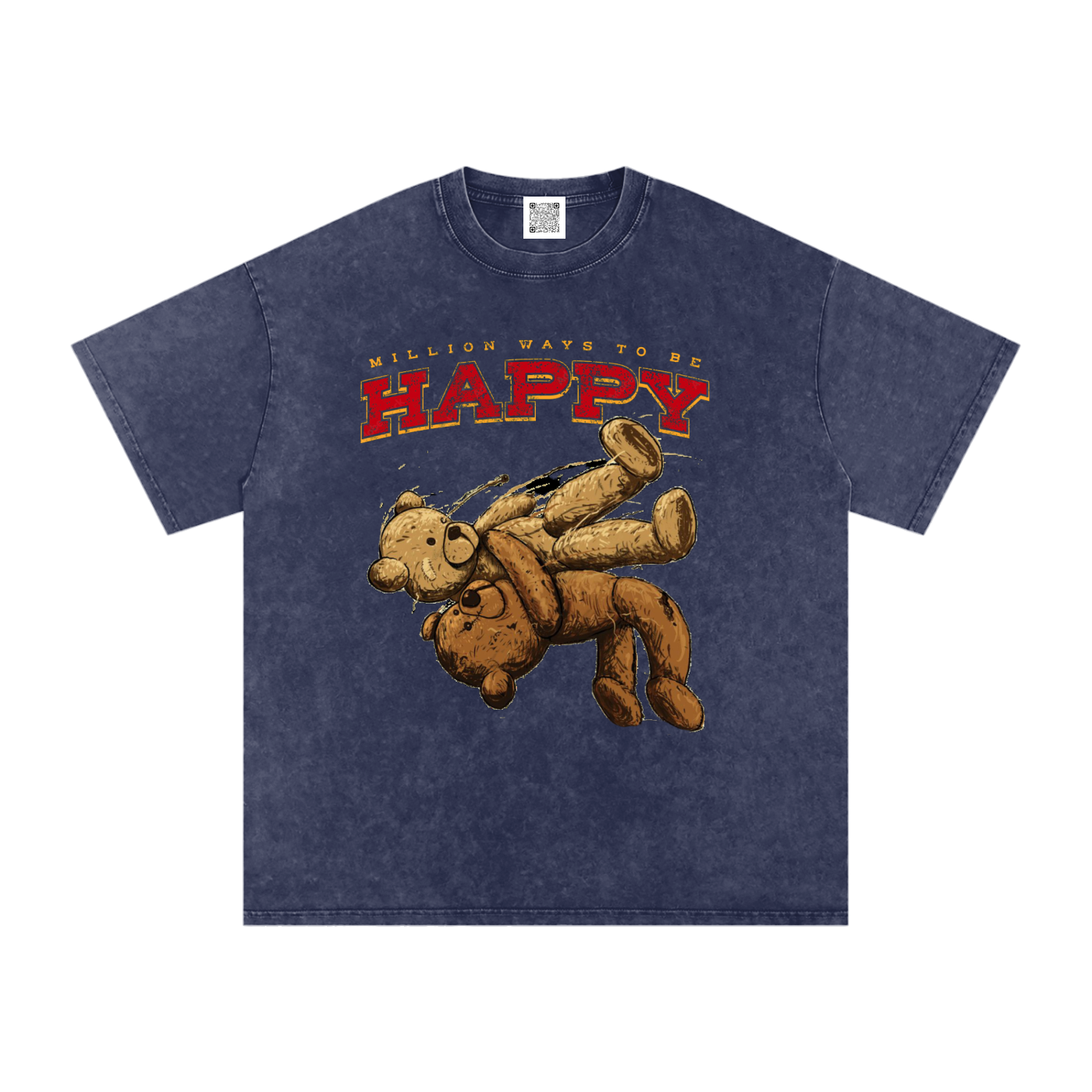 Snow Washed Oversized Baumwoll-T-Shirt