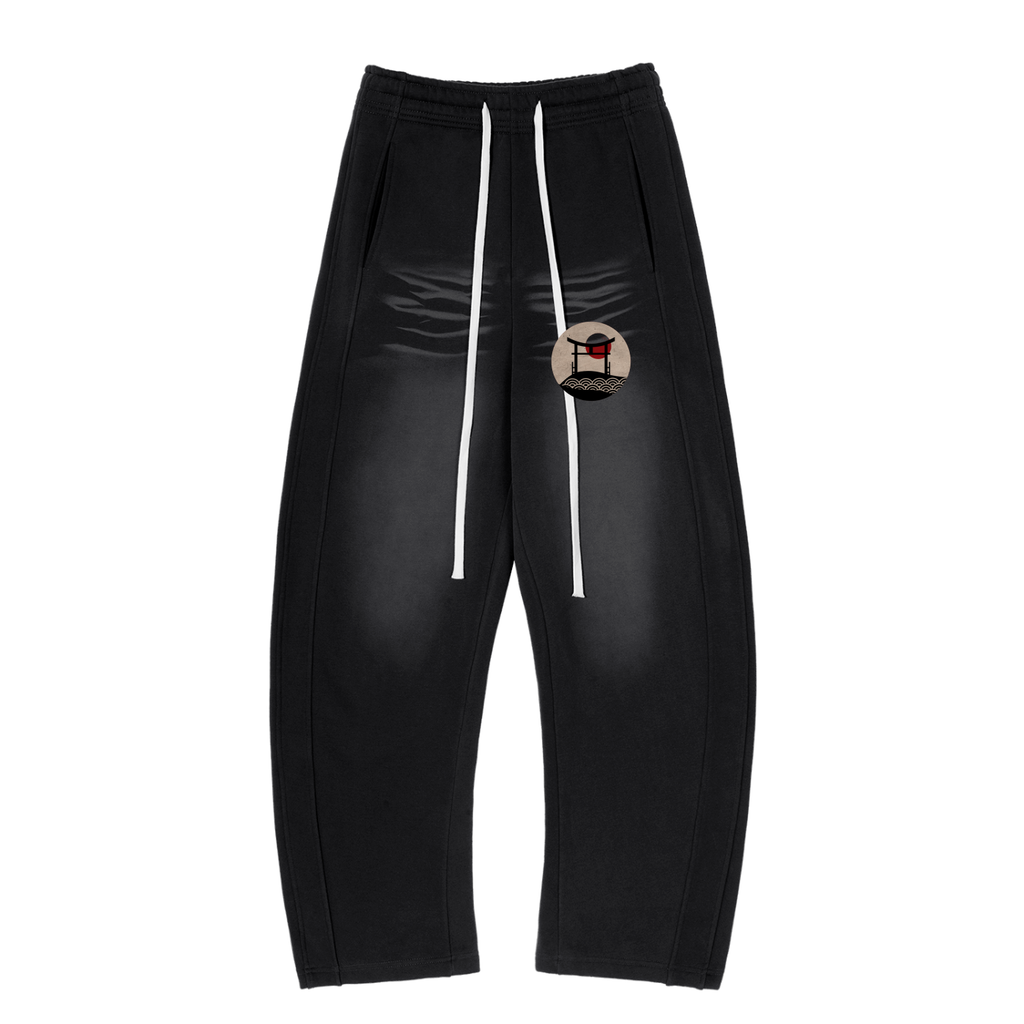 Pantalon de jogging en molleton à jambe incurvée Sunfade