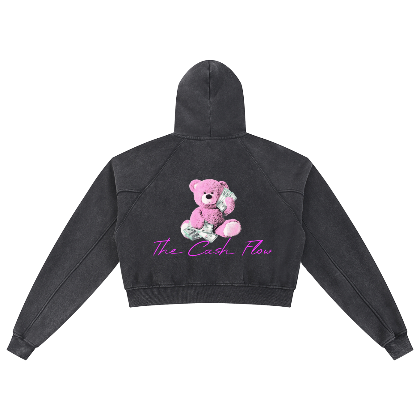 Verwaschener Cropped Hoodie
