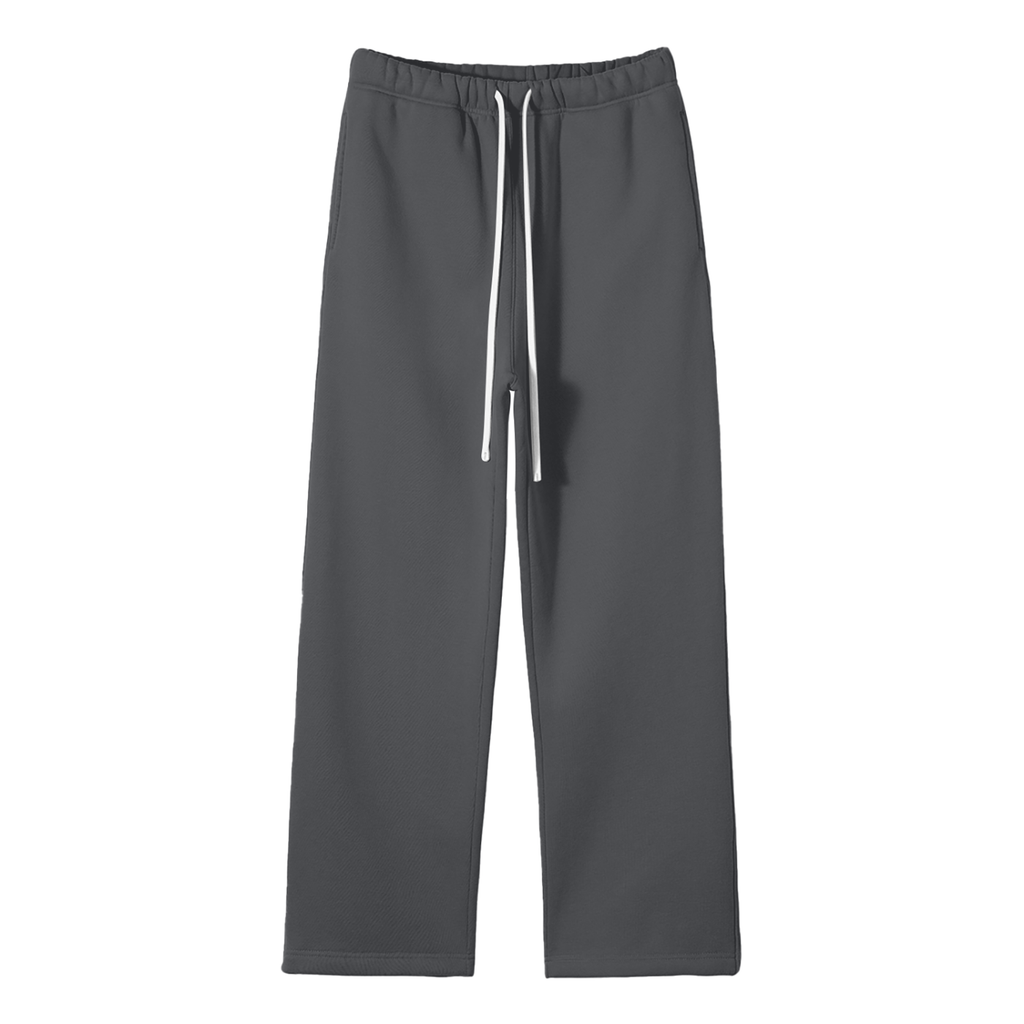 Unisex-Fleecehose mit geradem Bein in Unifarben