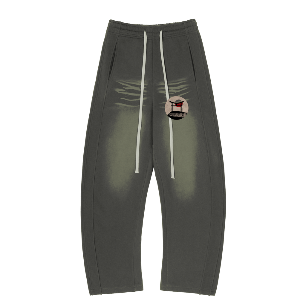 Pantalon de jogging en molleton à jambe incurvée Sunfade