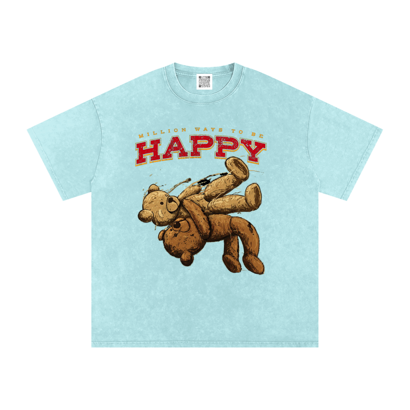 Snow Washed Oversized Baumwoll-T-Shirt