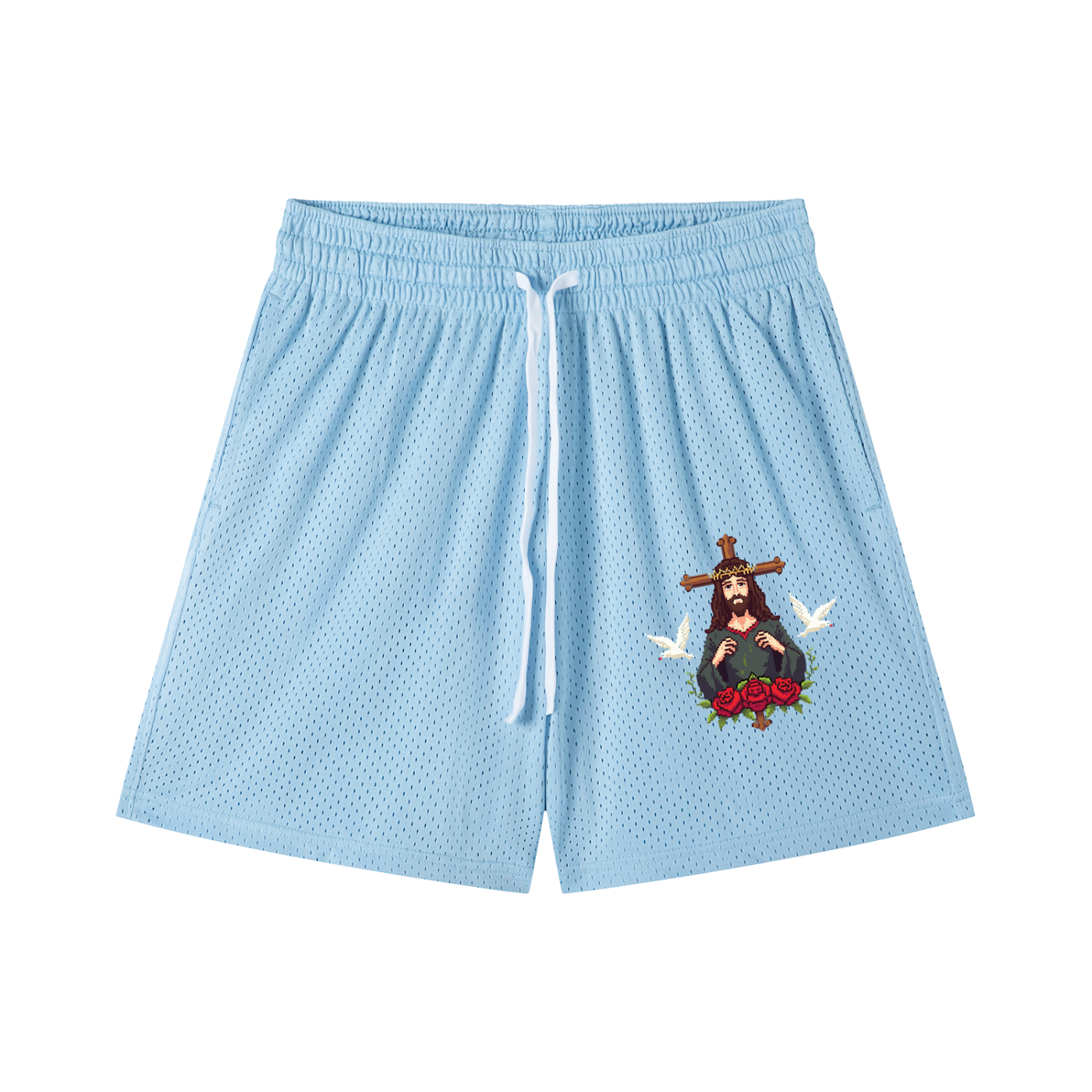 Mesh Drawstring Shorts