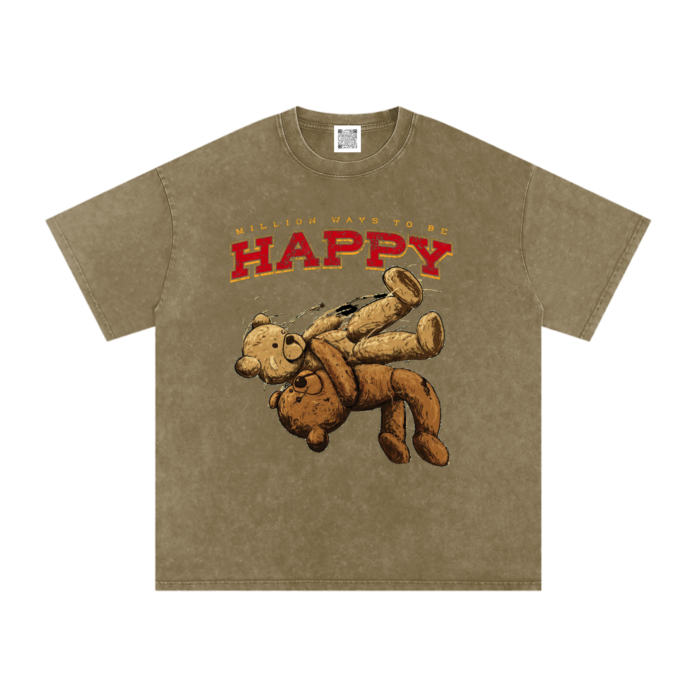 Snow Washed Oversized Baumwoll-T-Shirt