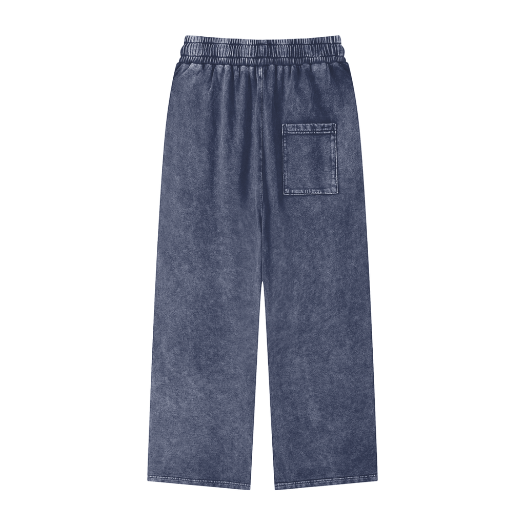 Pantalon coupe droite délavé neige