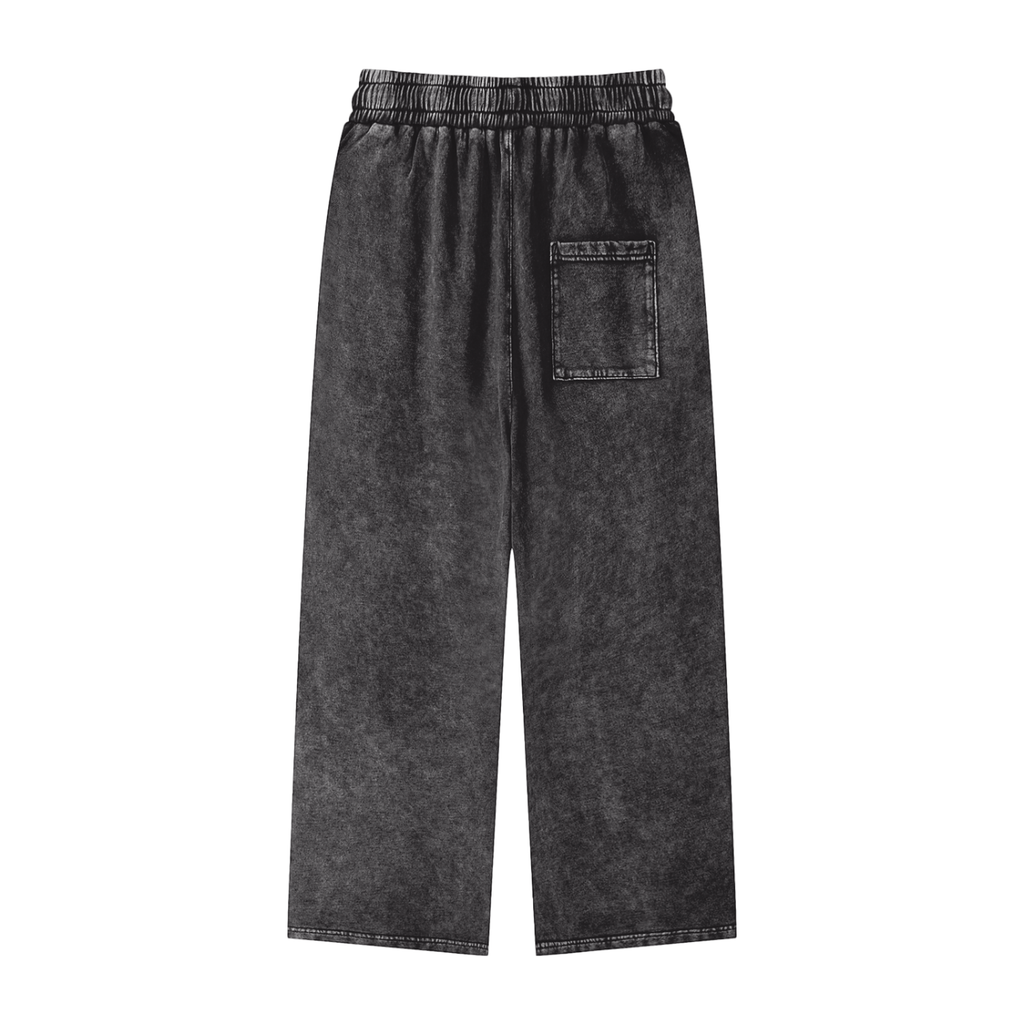 Pantalon coupe droite délavé neige