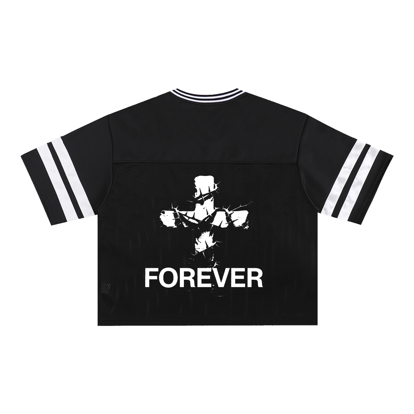 Taped Mesh Boxy T-Shirt