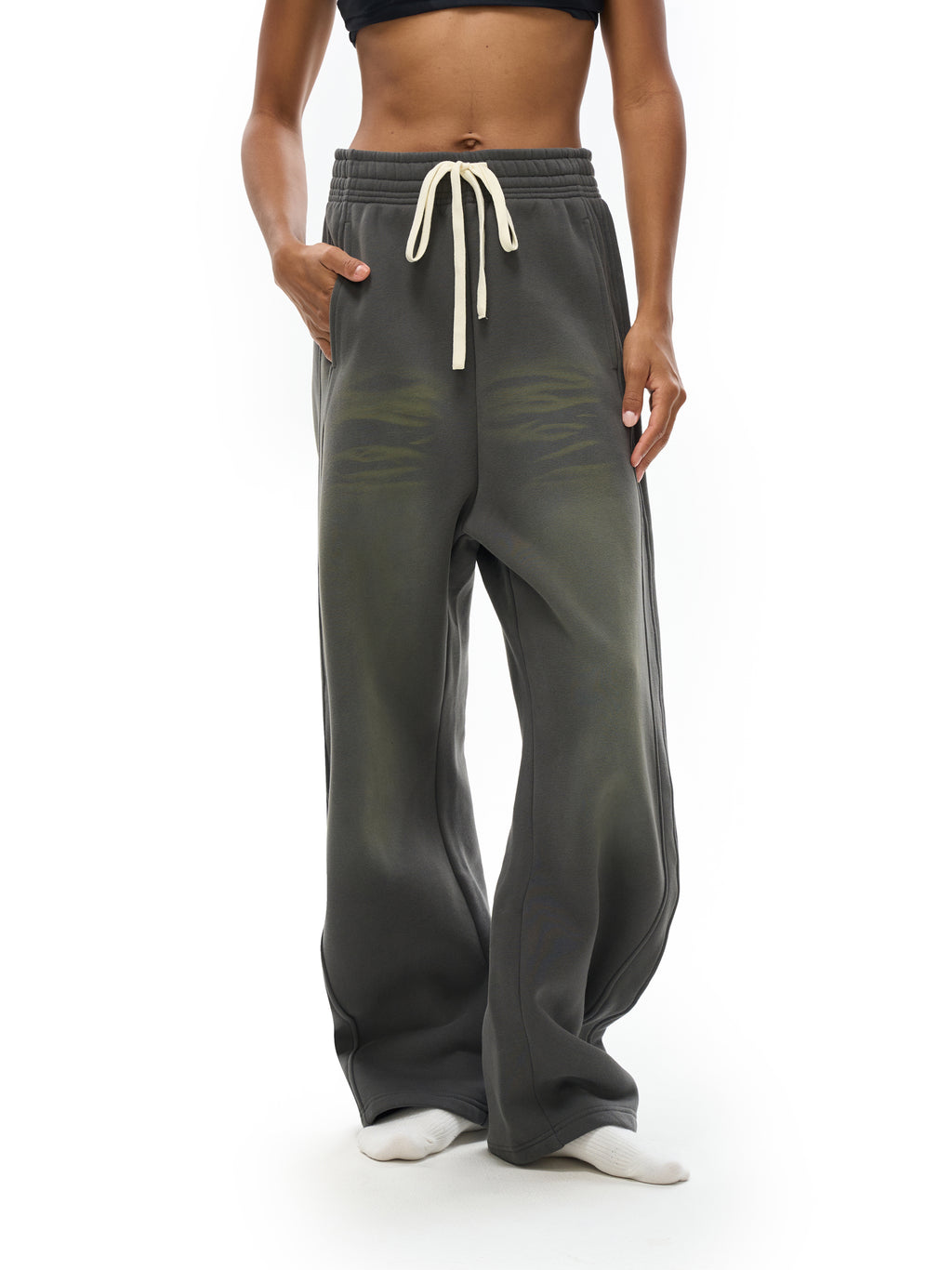 Pantalon de jogging en molleton à jambe incurvée Sunfade