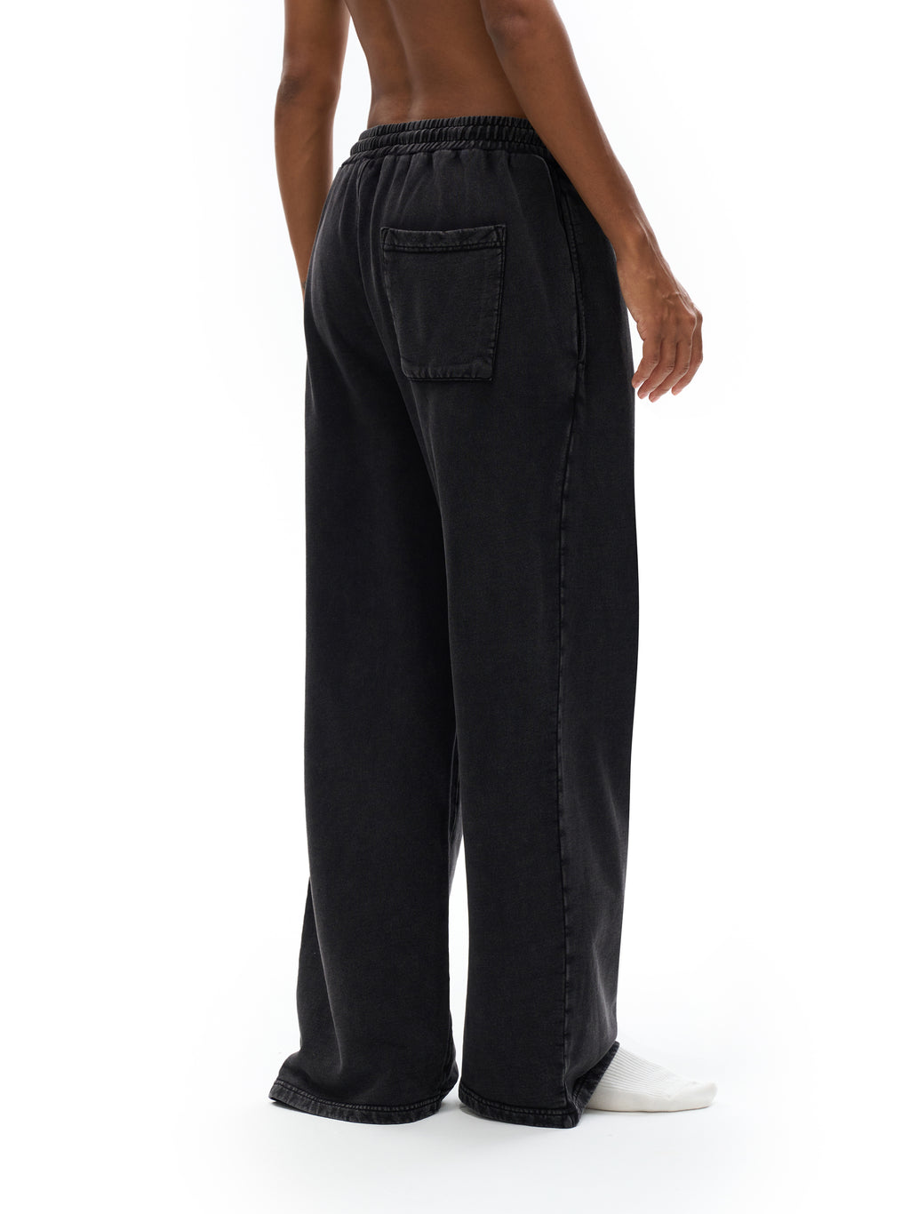 Pantalon coupe droite délavé neige