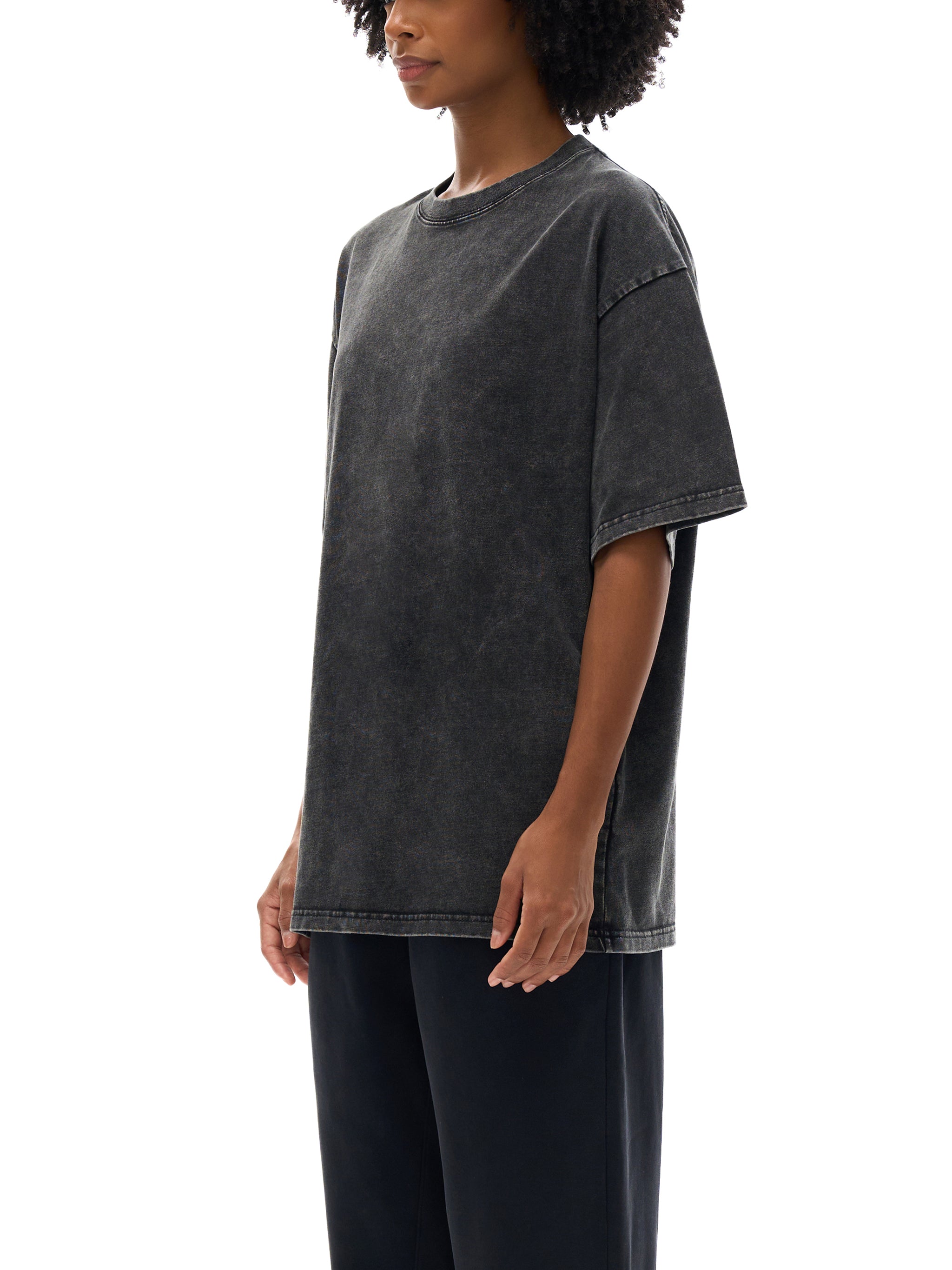 T-shirt oversize en coton délavé à la neige