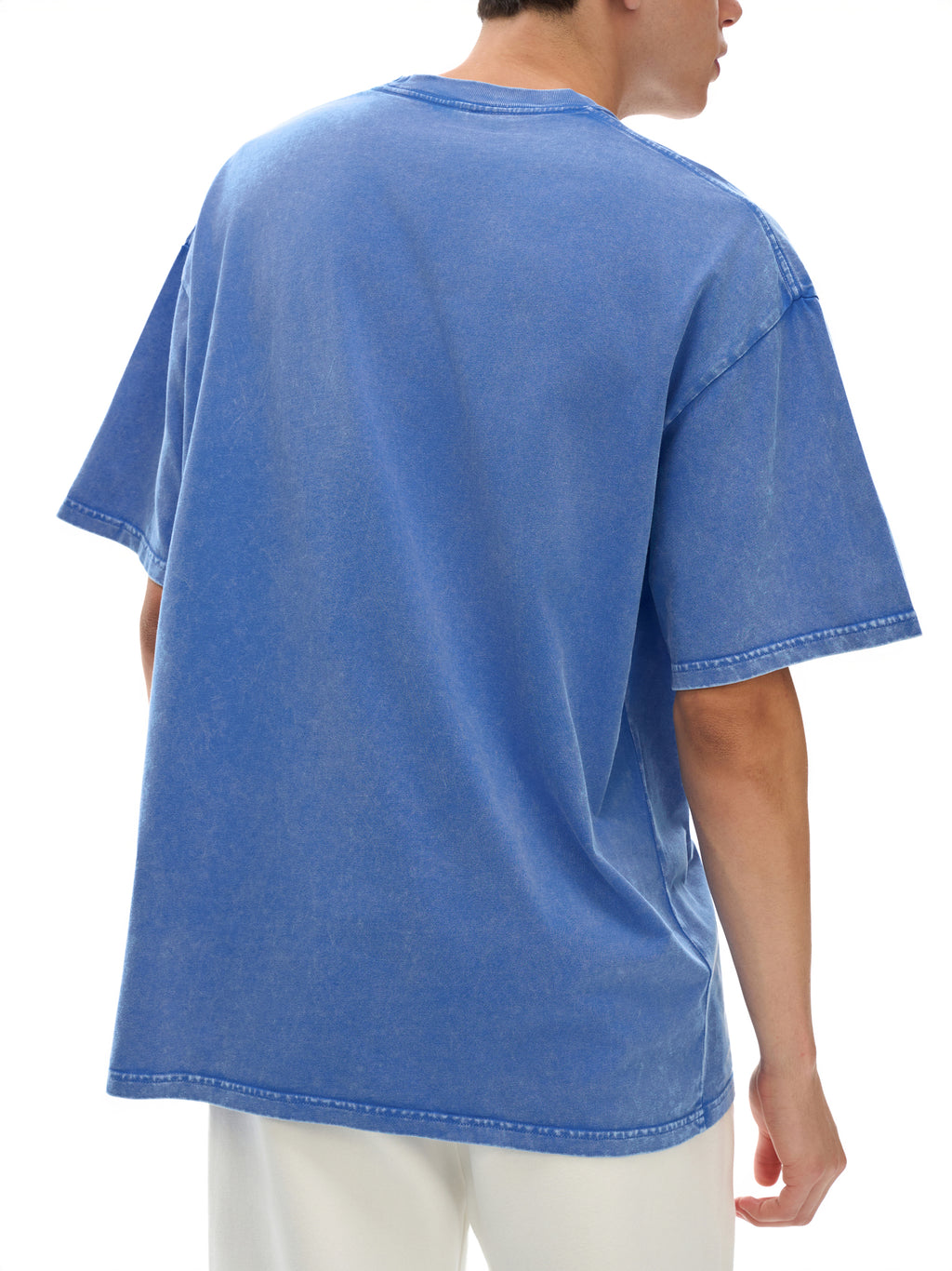T-shirt oversize en coton délavé à la neige