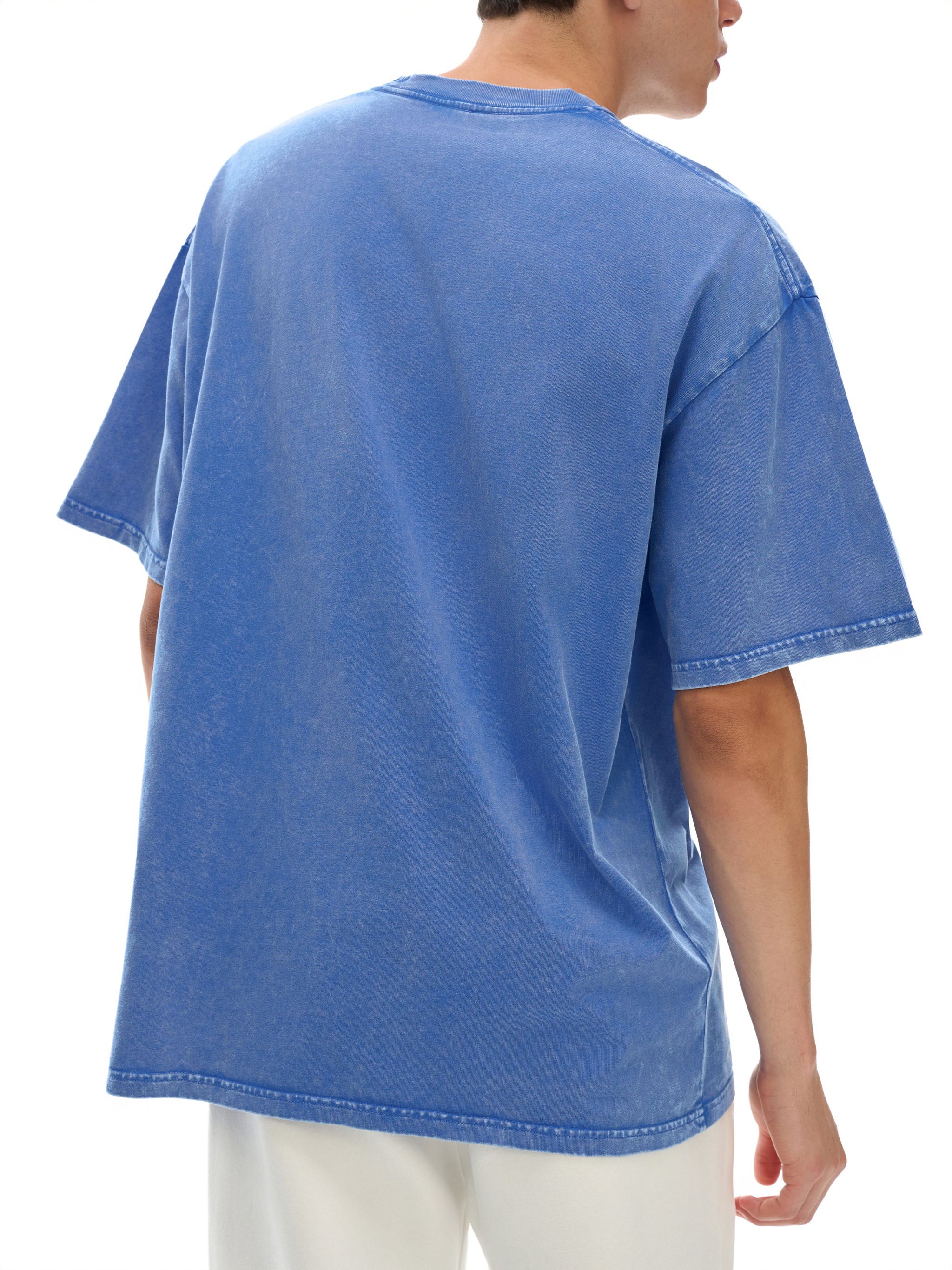 T-shirt oversize en coton délavé à la neige