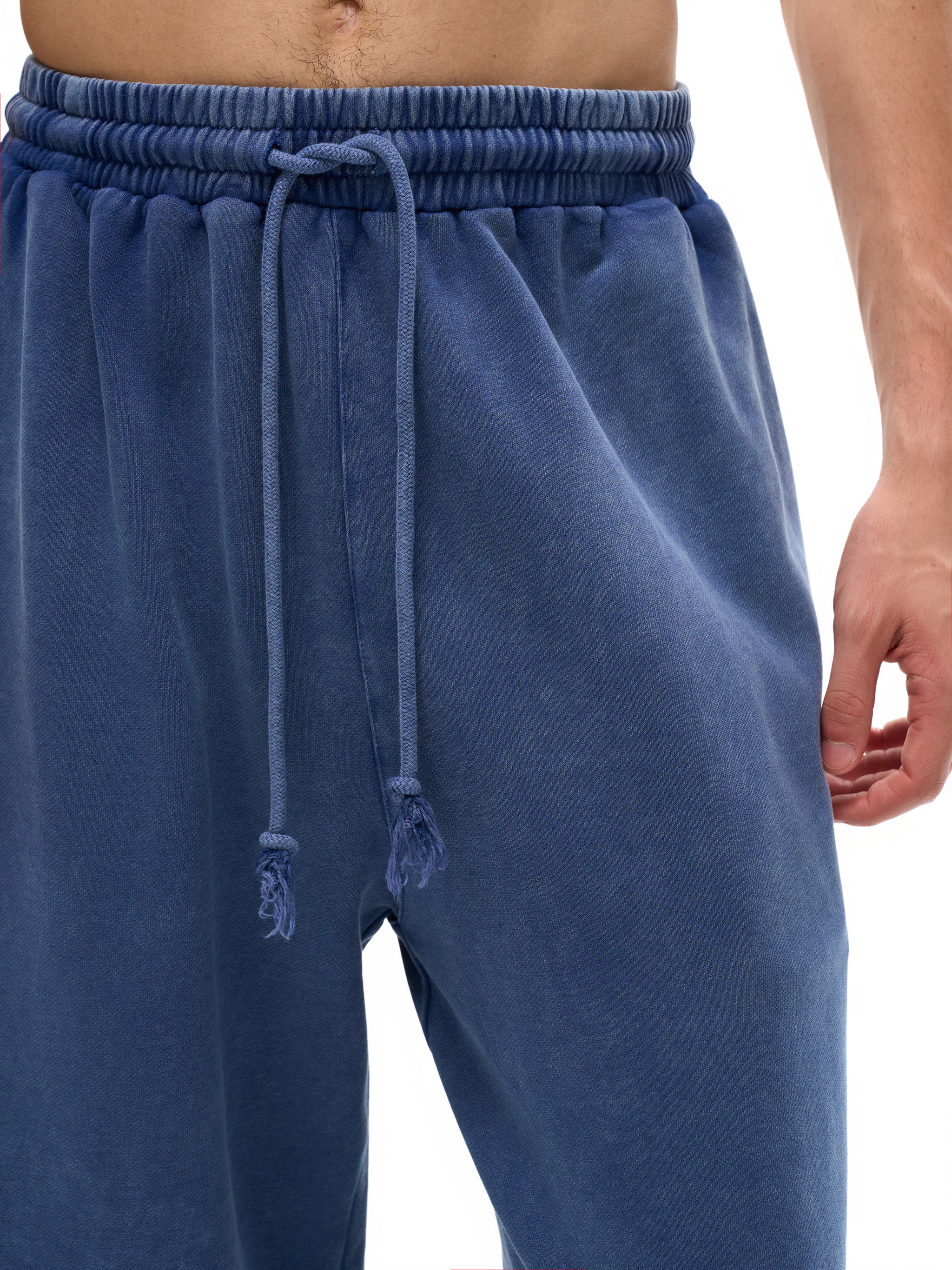 Pantalon coupe droite délavé neige