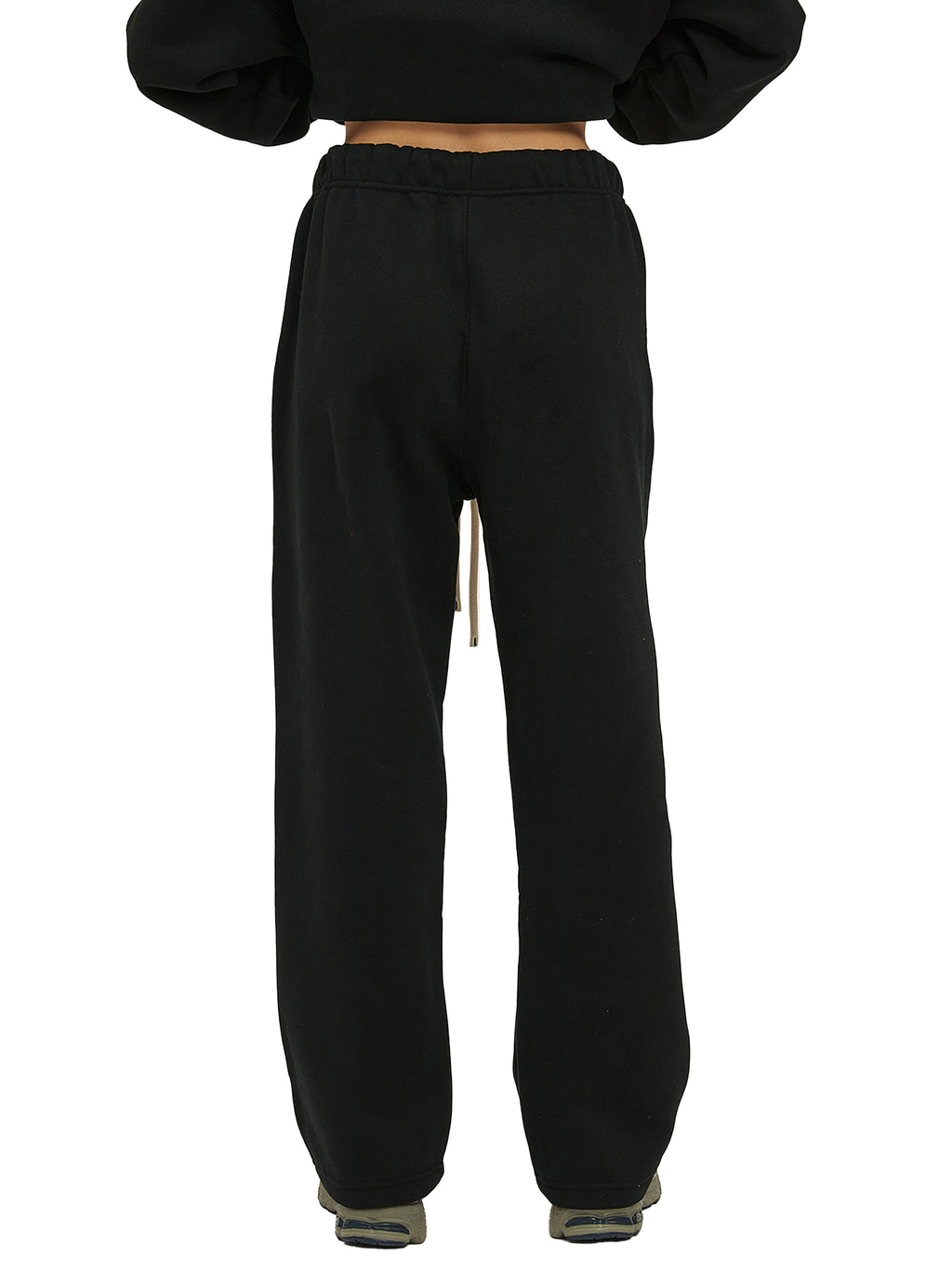Unisex-Fleecehose mit geradem Bein in Unifarben
