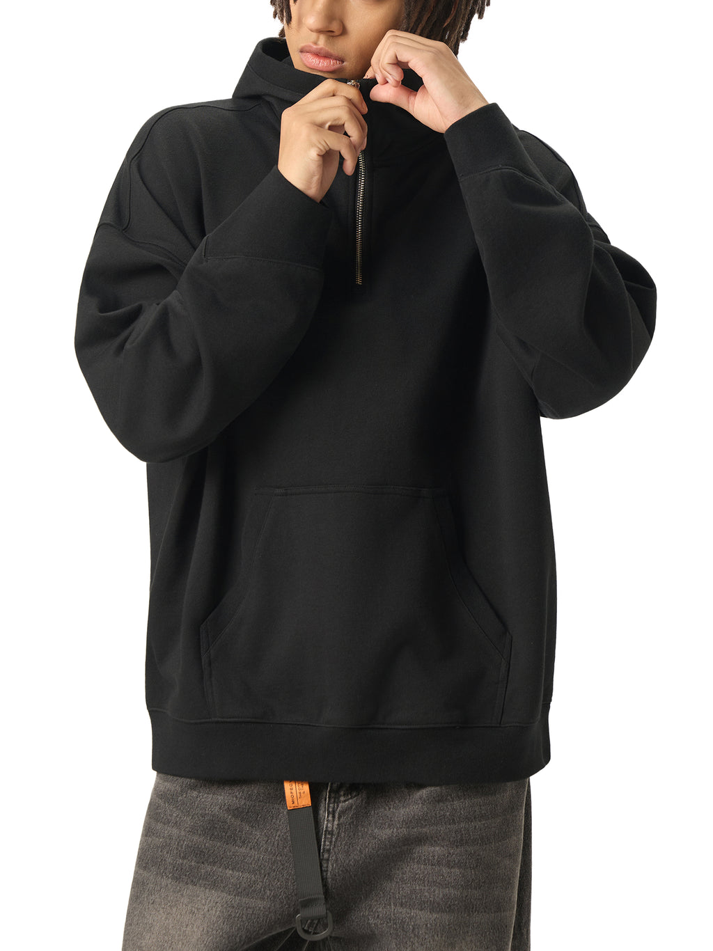 Hoodie,Half-Zip,Tops,Men's