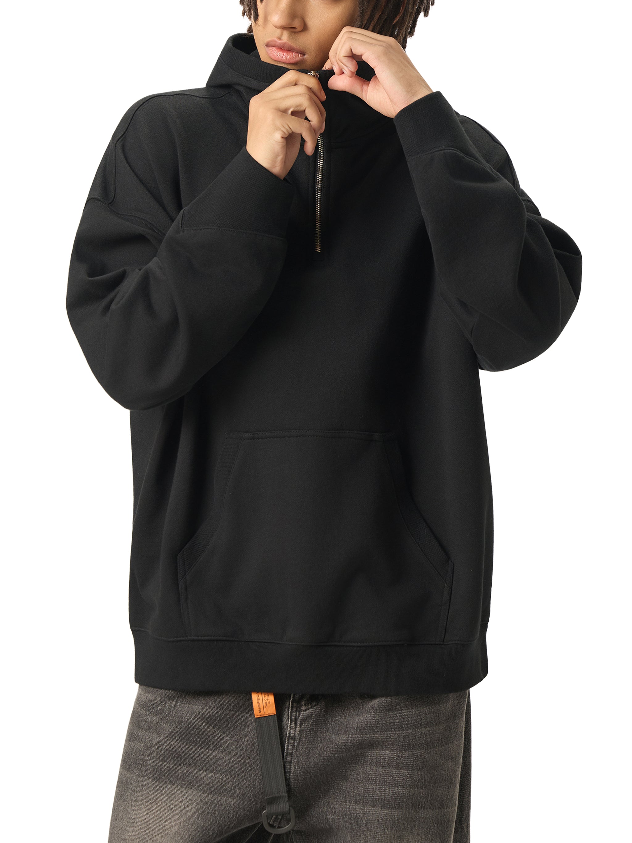 Hoodie,Half-Zip,Tops,Men's