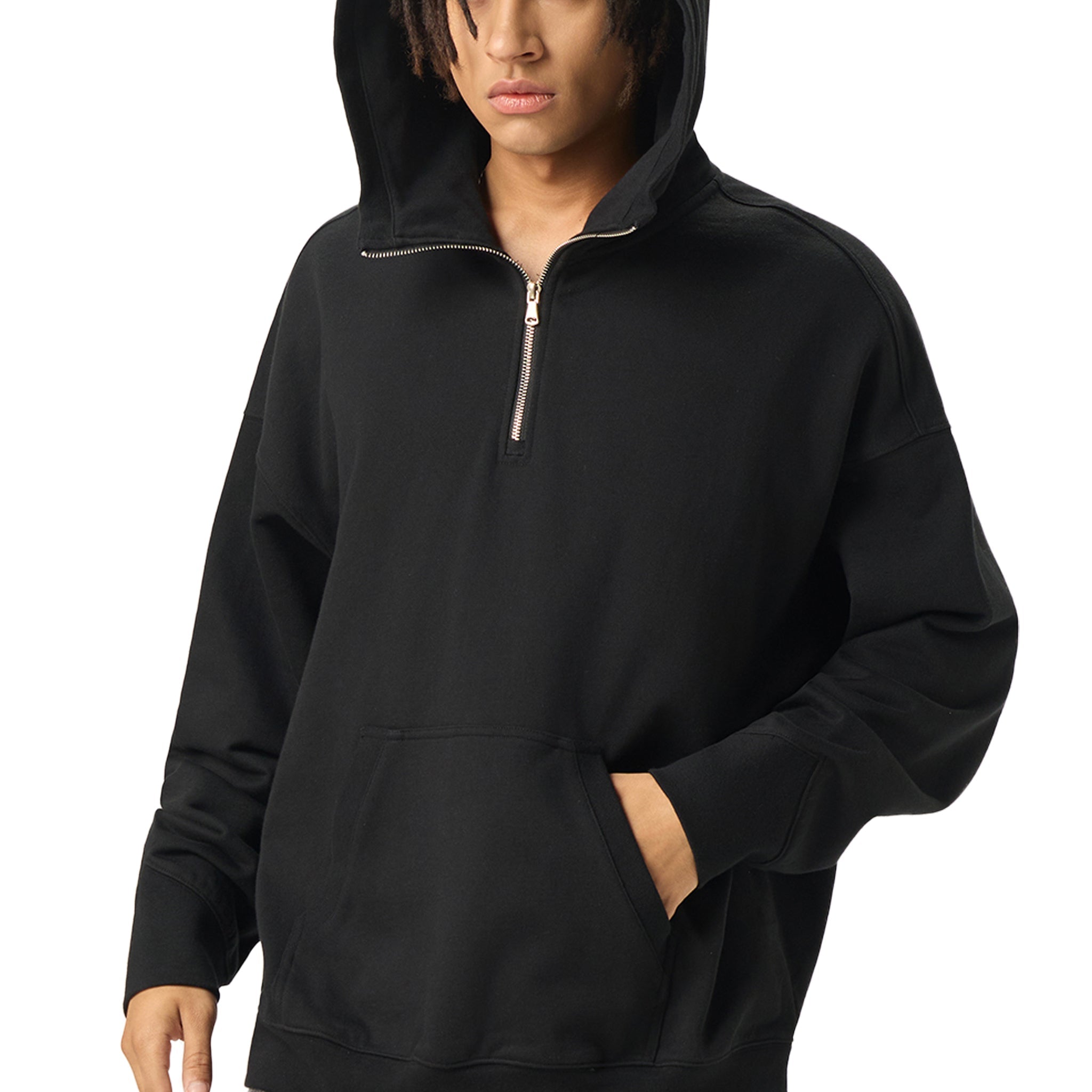 Hoodie,Half-Zip,Tops,Men's
