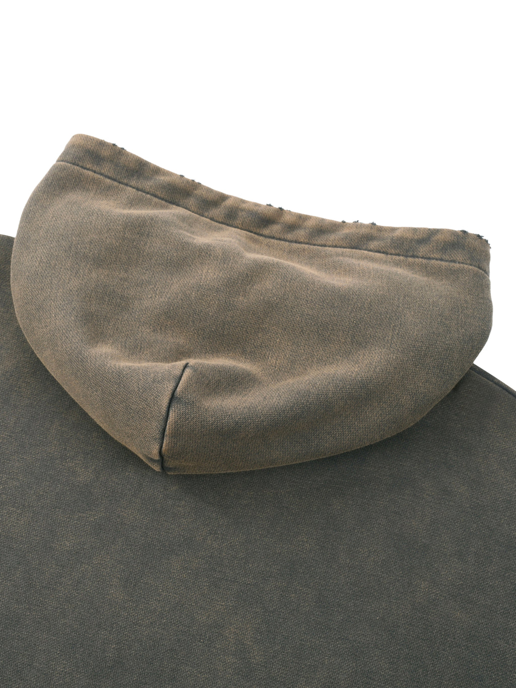 Vintage Kapuzenpullover mit ausgefranstem Saum