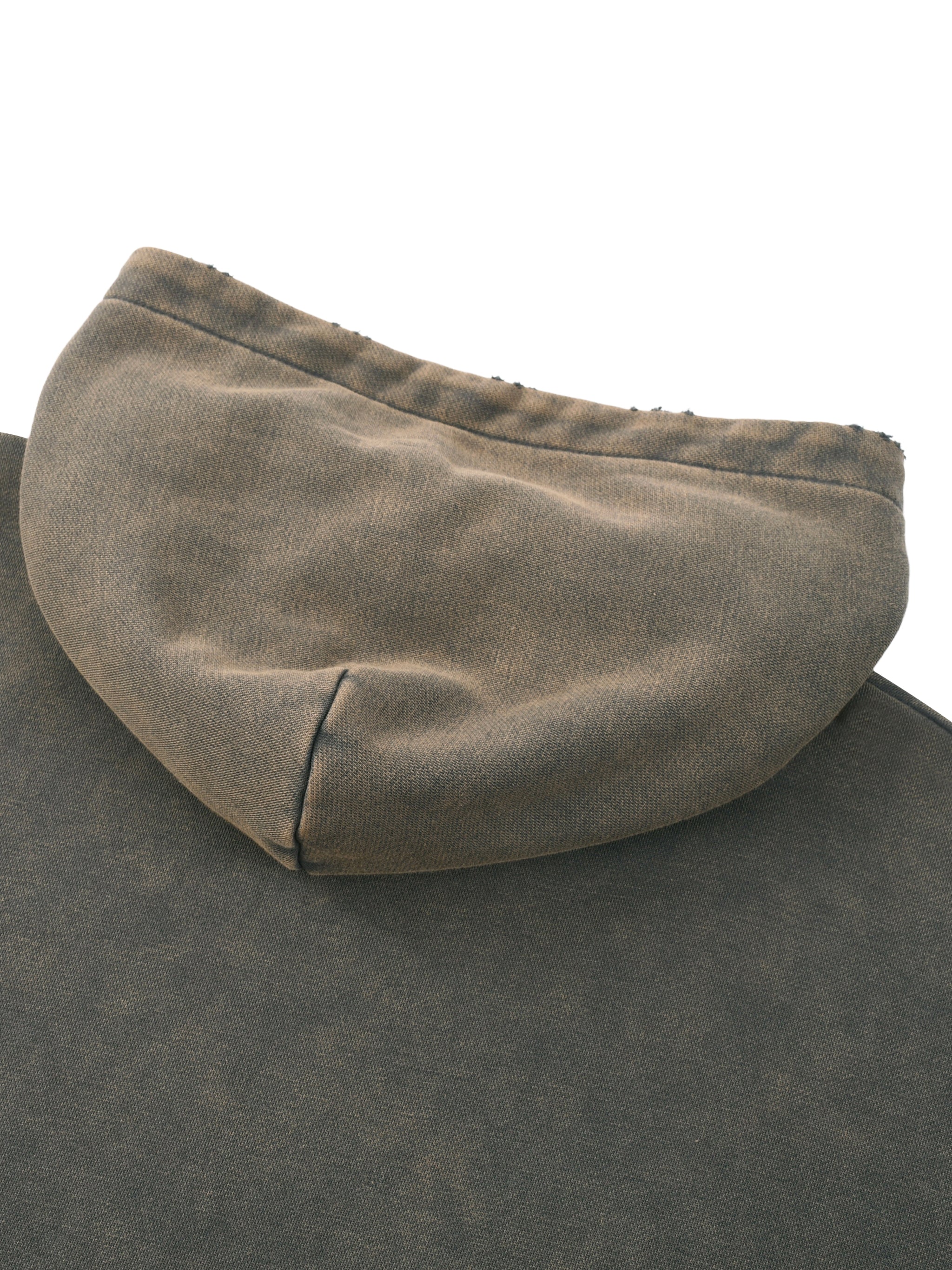 Vintage Kapuzenpullover mit ausgefranstem Saum