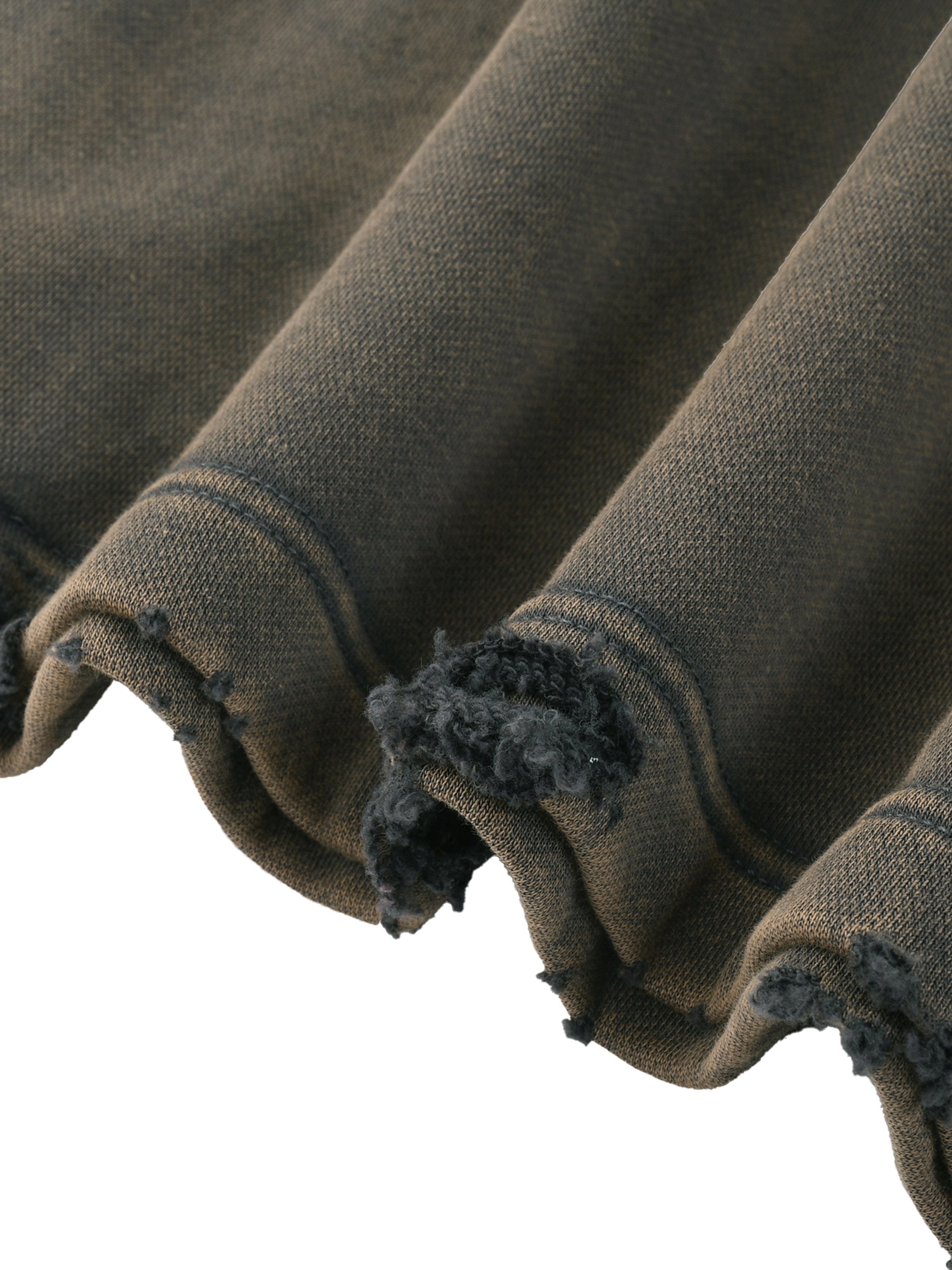 Vintage Kapuzenpullover mit ausgefranstem Saum