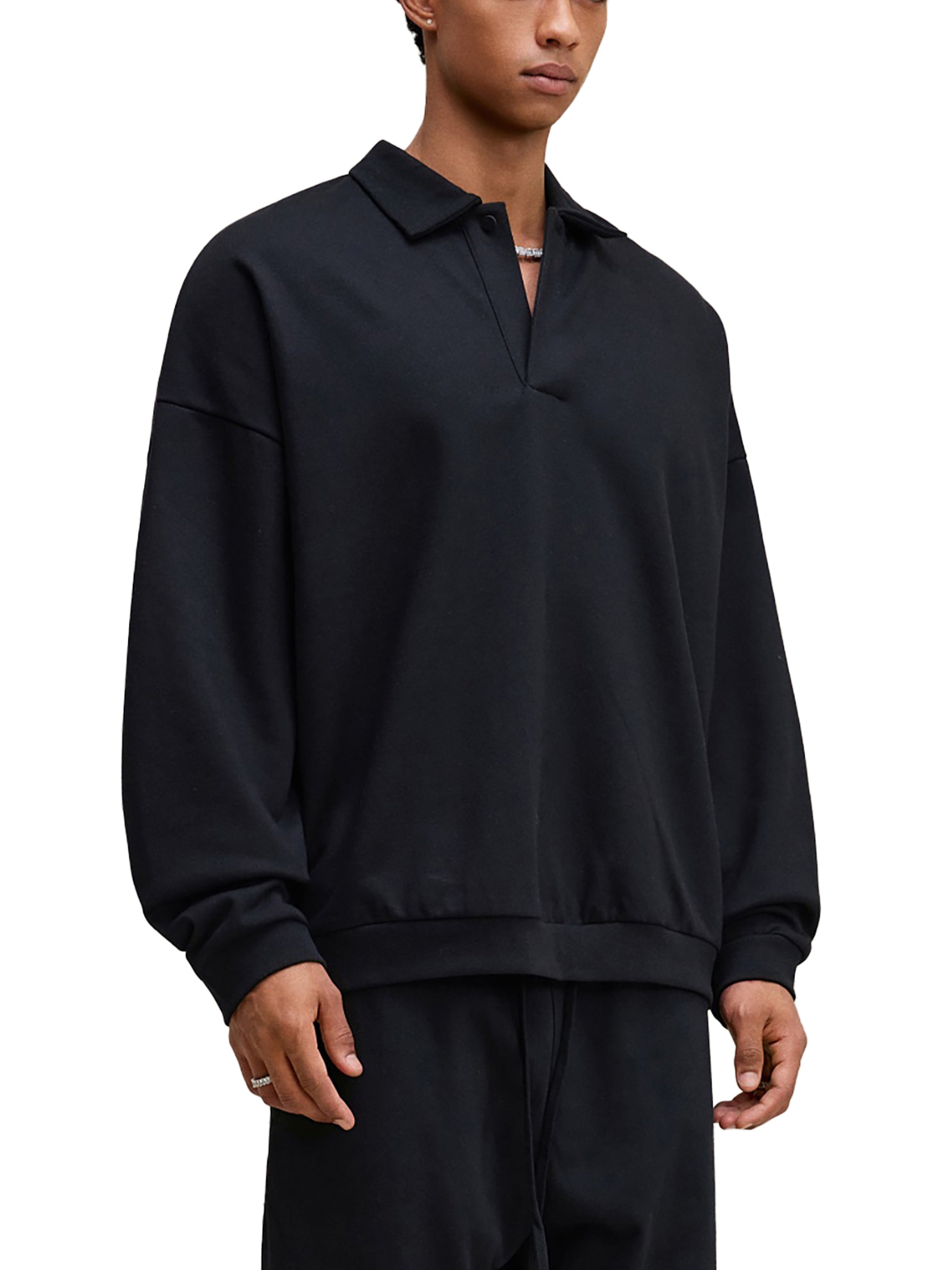 Schweres Fleece-Poloshirt