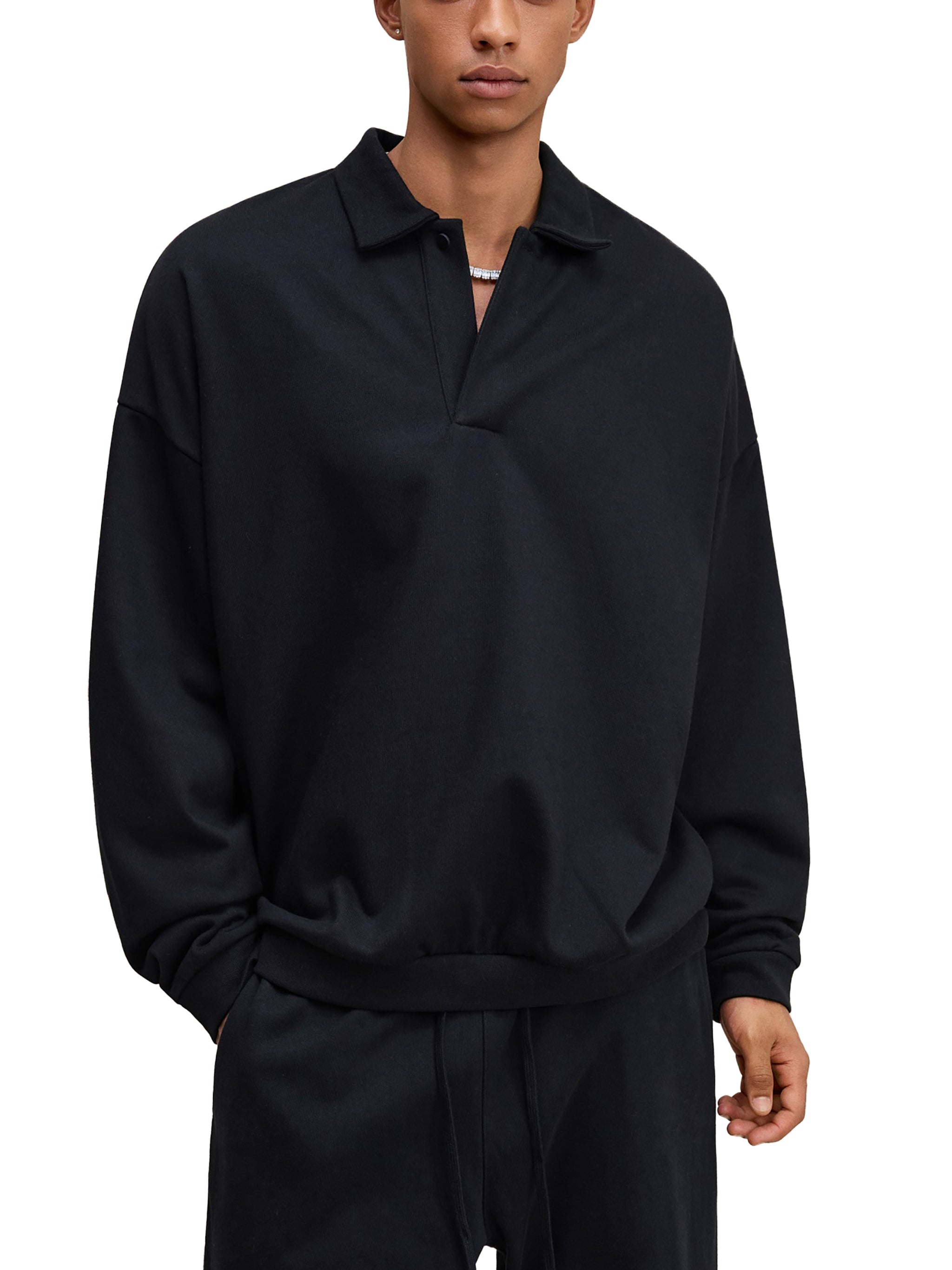 Schweres Fleece-Poloshirt