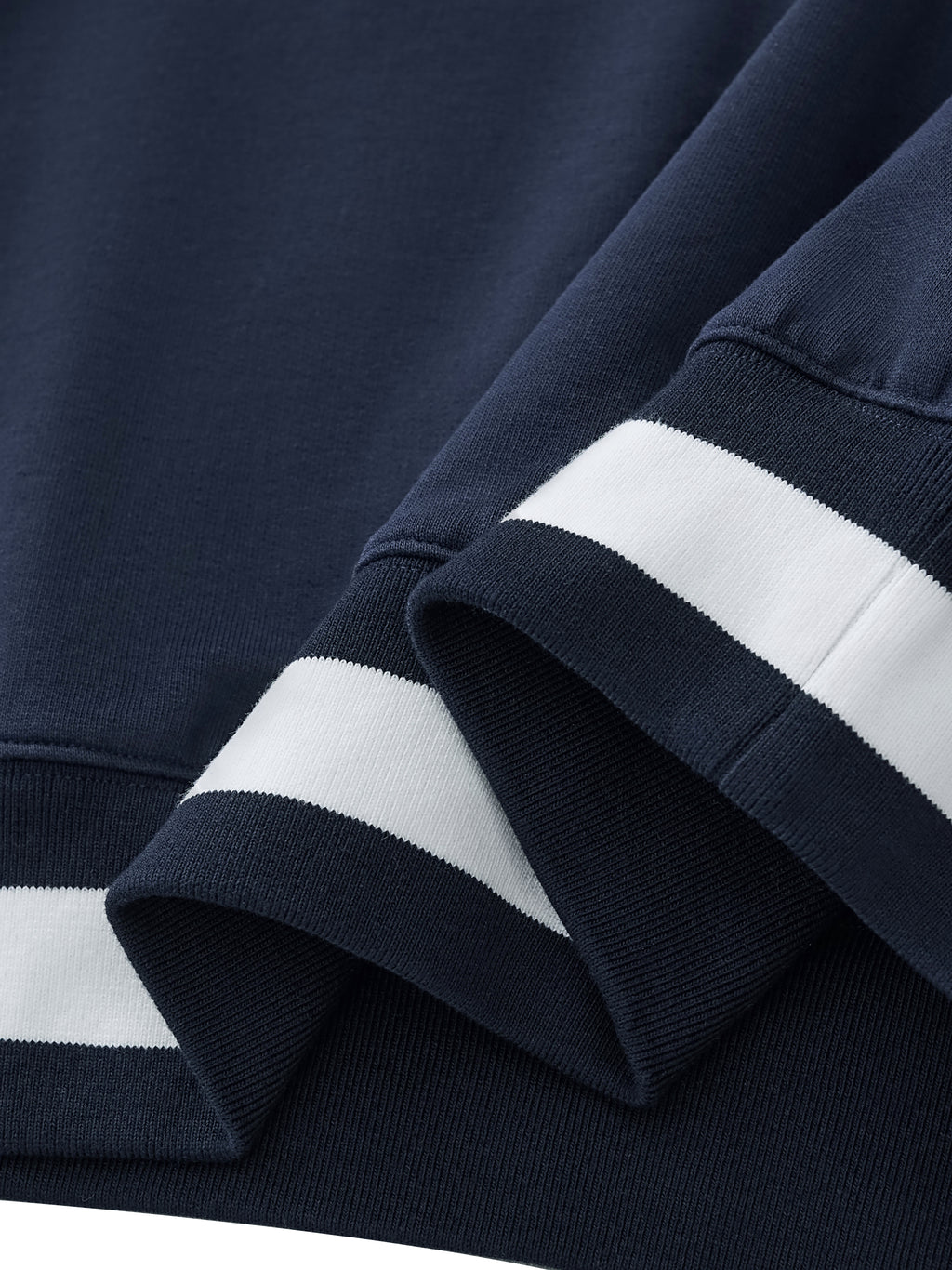 V-Ausschnitt Boxy Sweatshirt mit Kontrastkragen