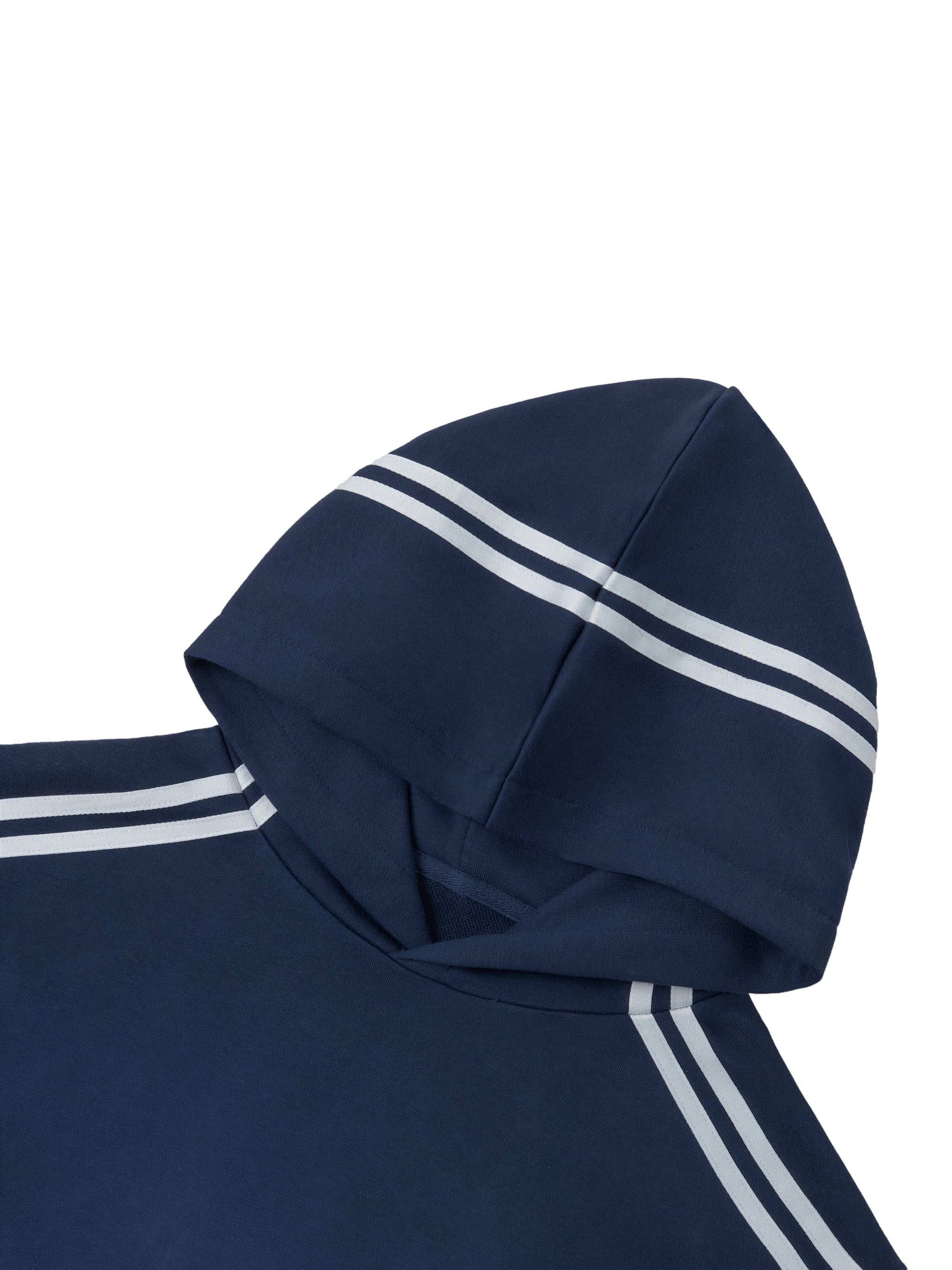 Gestreifter Cropped Hoodie mit Kontraststreifen