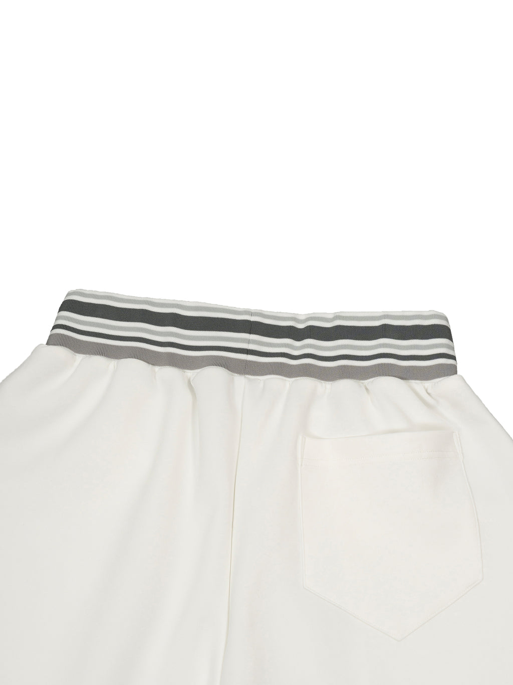 Gestreifte Hose mit weitem Bein und Gummizug in der Taille