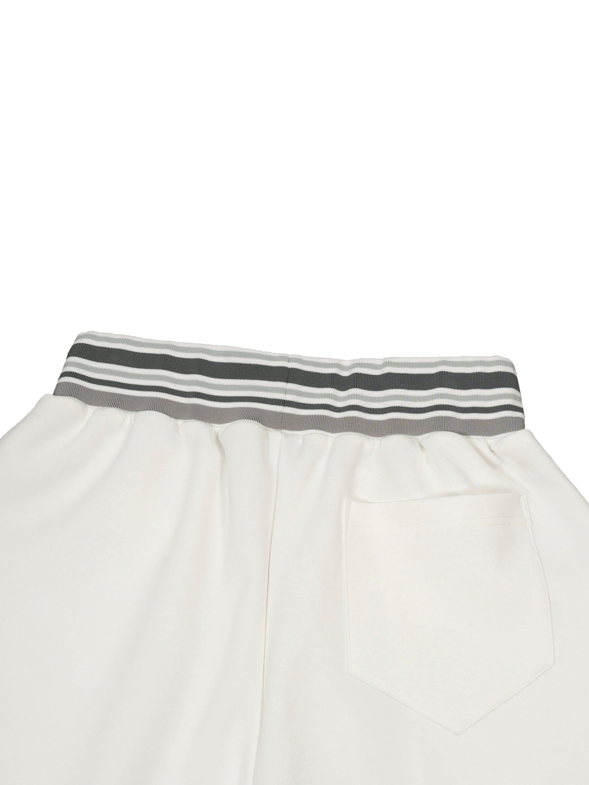 Gestreifte Hose mit weitem Bein und Gummizug in der Taille