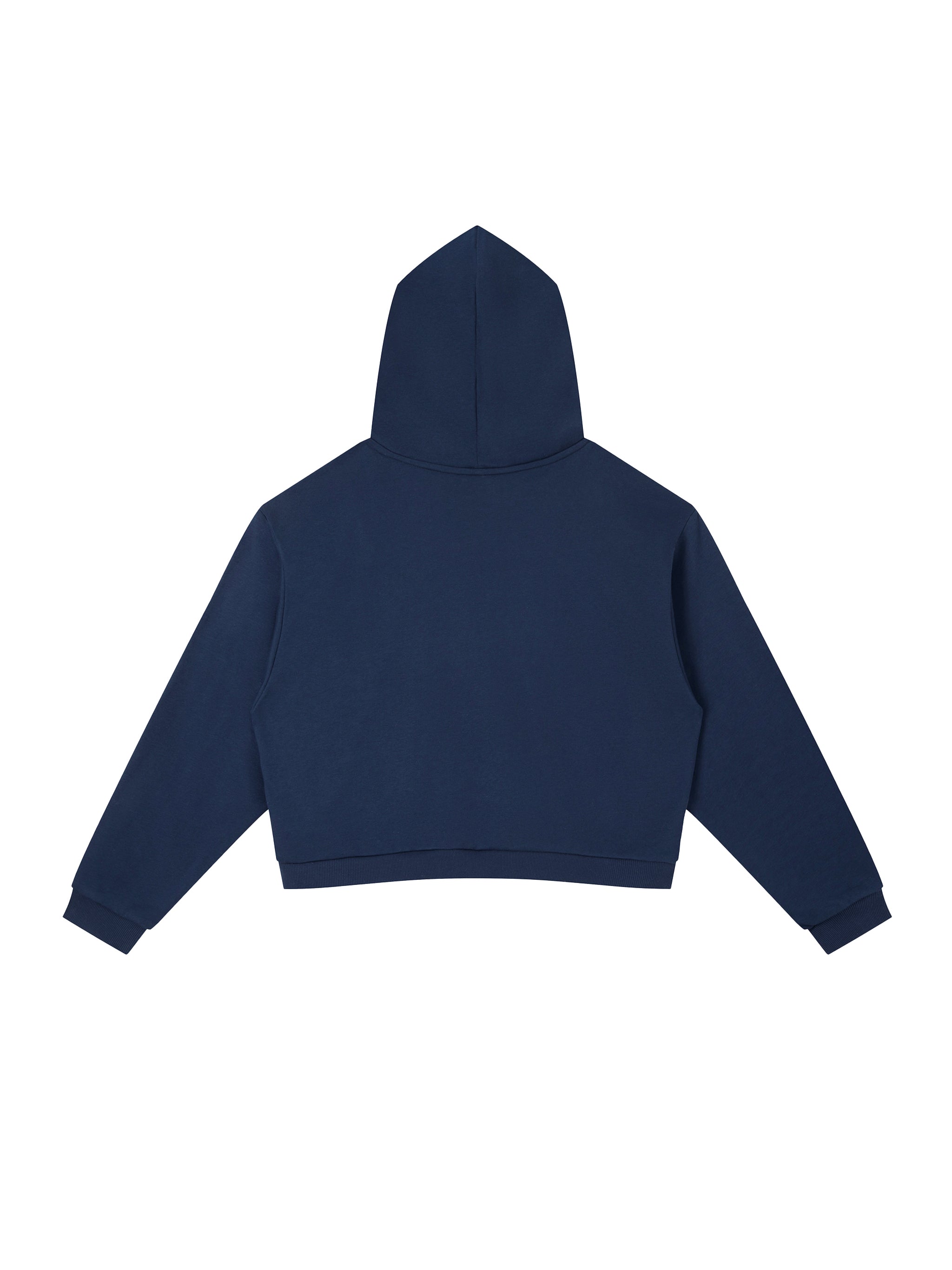 Gestreifter Cropped Hoodie mit Kontraststreifen