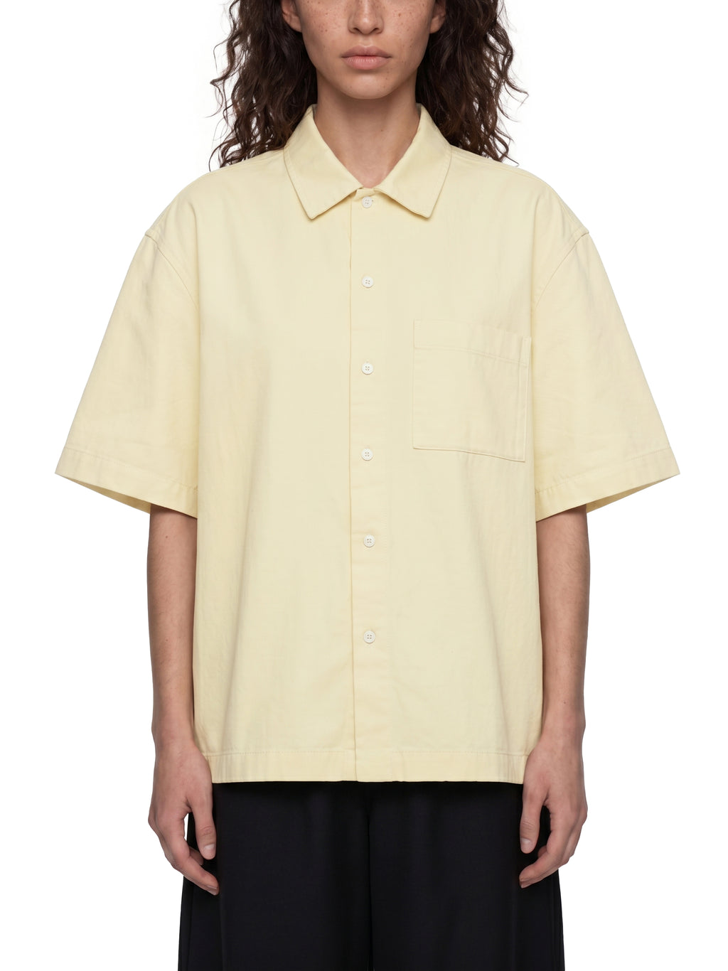Unisex Boxy Patch Pocket Short Sleeve Shirt