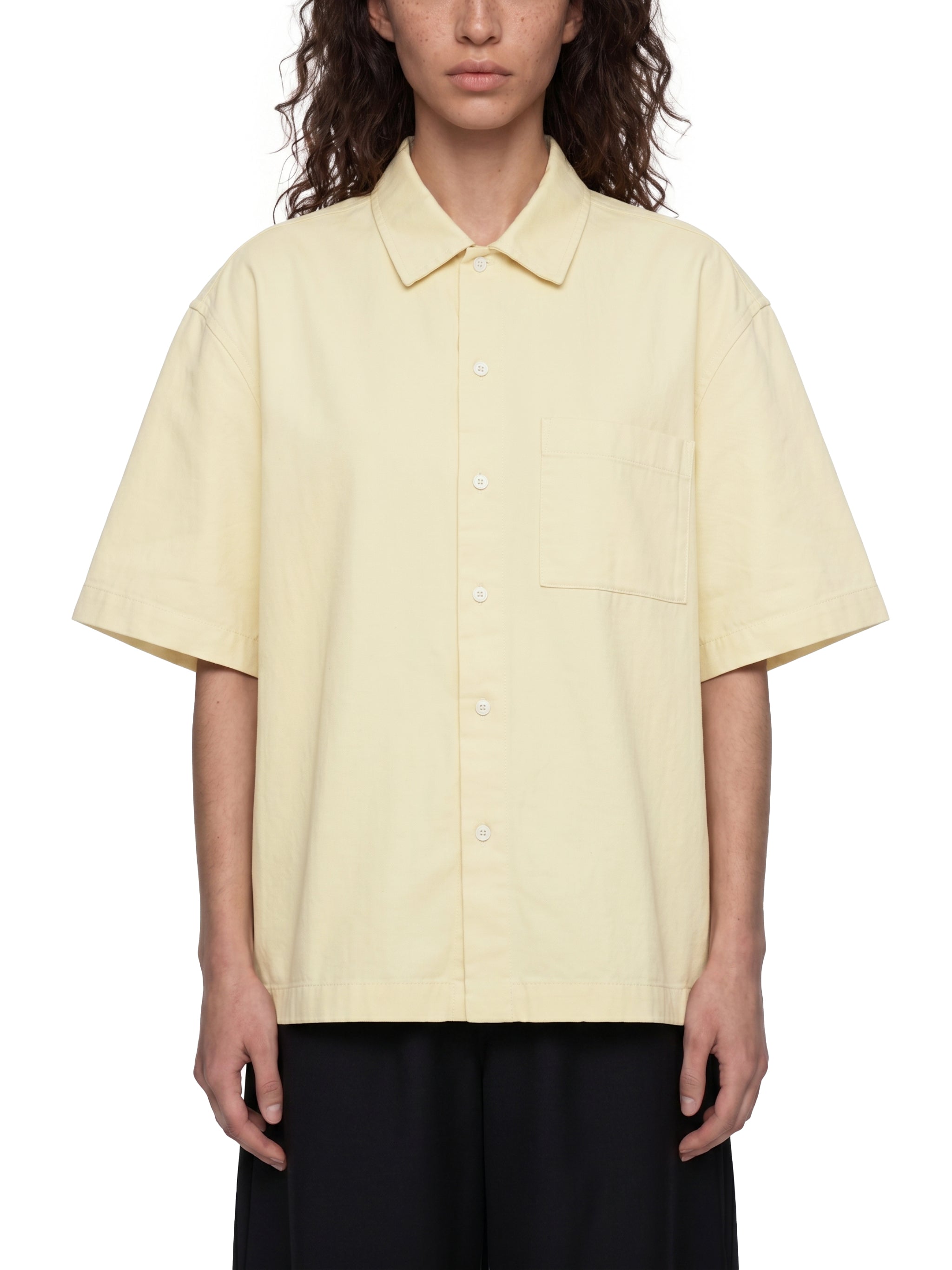 Unisex Boxy Patch Pocket Short Sleeve Shirt